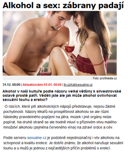 Alkohol a sex: zábrany padají